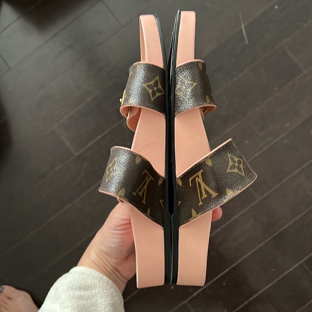 Louis Vuitton Bom Dia Flat Mule Rose Poudre - Picture 5 of 10